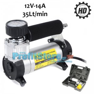 Ηλεκτρική Τρόμπα Αέρος 100 PSI Αυτοκινήτου Υψηλής Απόδοσης &amp; Ισχύος 12V, 14Α - 35Lt,m με Θήκη Μεταφοράς