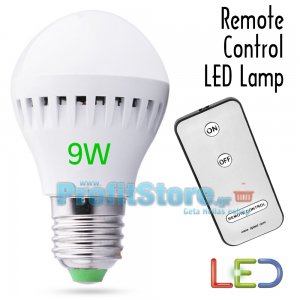 Τηλεχειριζόμενη LED Λάμπα Οικονομίας Ε27 – 9 Watt