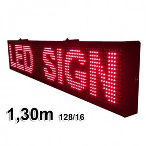 Ηλεκτρονική Πινακίδα Κυλιόμενη Επιγραφή LED 130cm με Ελληνικούς Χαρακτήρες RED OEM