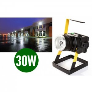 Eπαναφορτιζόμενoς Φορητός LED Προβολέας με ZOOM - 30W 2400lm