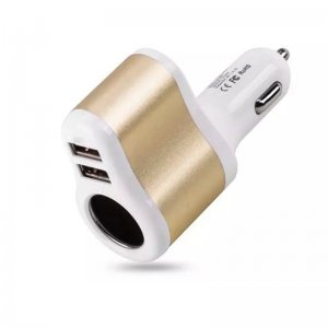 Ισχυρός Ταχυ-Φορτιστής 3.1Α Αυτοκινήτου με 2 USB Θύρες &amp; Υποδοχή Αναπτήρα