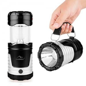 Πτυσσόμενος Ηλιακός Φακός Φανάρι Camping Led 1W+12LED &amp; PowerBank GSH 7088B