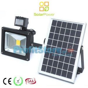 Ηλιακός LED Προβολέας 20,200W με Ανιχνευτή Κίνησης &amp; Φωτοβολταϊκό Συλλέκτη 10W