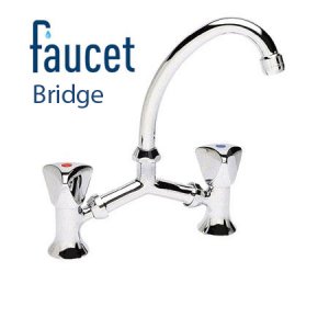 Mπαταρία Γέφυρα Νεροχύτη - Νιπτήρος 2 οπών - Faucet Bridge