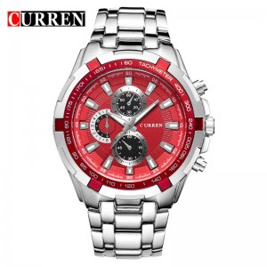 Ανδρικό Ρολόι CURREN Μ8023 Silver &amp; Red