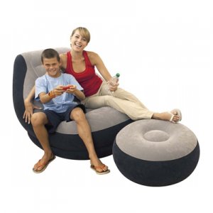 Πολυθρόνα Πουφ Βελούδινη Ultra Lounge 99x130x76cm Intex-68564