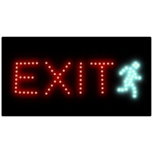 Φωτιζόμενη Πινακίδα ΕΧΙΤ με Χρωματιστά Led &amp; Εφέ Κίνησης