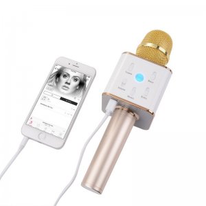 Ασύρματο Bluetooth Μικρόφωνο Karaoke USB,Mp3 Player Multimedia Speaker 3 Χρωμάτων Q7