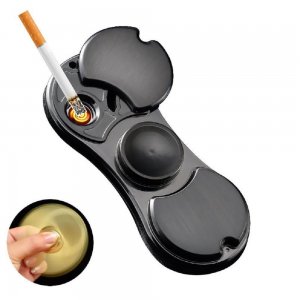 Fidget Spinner με Αναπτήρα Επαναφορτιζόμενο USB - Αγχολυτικό Παιχνίδι Ανακούφισης Στρες