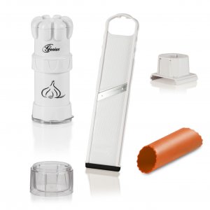 Σετ Πρέσσα - Κόφτης Σκόρδου BRAVA Garlic Cutter 4 σε 1