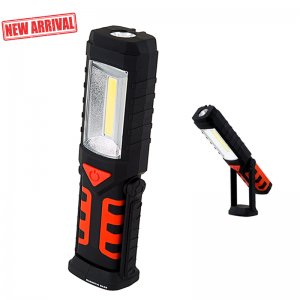 Διπλός Φακός Εργασίας COB LED 200 Lm Powerbank - 360o με Μαγνήτη &amp; Γάντζο Στήριξης
