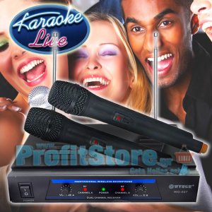 Ψηφιακή Συσκευή για Karaoke με Δύο Ασύρματα Μικρόφωνα WVNGR  DIGITAL VHF