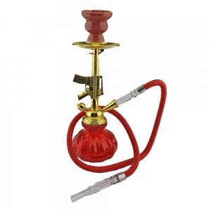 Ναργιλές Γυάλινος 32εκ Rifle AK47  - Mini Portable Glass Hookah