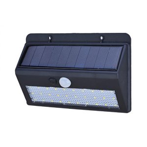 Μεγάλος Επιτοίχιος Ηλιακός Solar Προβολέας LED με Ανιχνευτή Κίνησης, Αισθητήρα Νυκτός &amp; 3 Λειτουργίες Φωτισμού