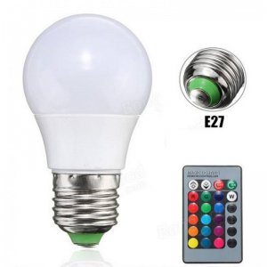 Led Λάμπα RGB με Τηλεχειριστήριο, Εναλλαγή 16 Χρωμάτων &amp; Λευκό Φως - Remote Control LED Colorful Lamp