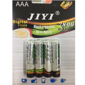 Επαναφορτιζόμενη μπαταρία ΑAΑ JIYI Νi-MH 1,2V - 2800mAh - 4 τεμάχια