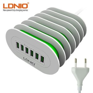 LDNIO Φορτιστής Συσκευών A6702, 6 USB, 7A