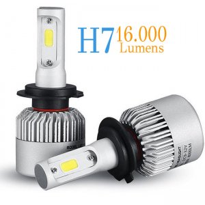 Εμπρόσθια Φώτα 16000LM - Λαμπτήρες Αυτοκινήτου LED COB H7 (2 x 8000LM) &amp; 72W (2x36w)