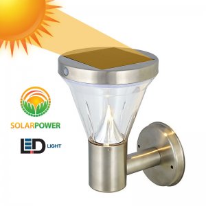 Αδιάβροχο Ηλιακό Solar Φωτιστικό Τοίχου LED με Αισθητήρα Νυκτός