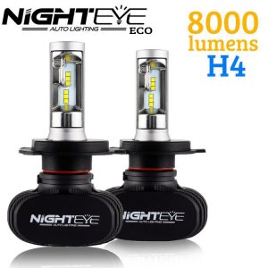 LED Φώτα Αυτοκινήτου με Κάτοπτρο NightEye ECO H4 6500K 8000LM (2x4000) 50W (2x25W) CAN BUS - OEM