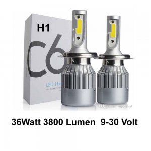 Φώτα Αυτοκινήτου COB LED H1 6000Κ 36W 3800L 9V-30V C6