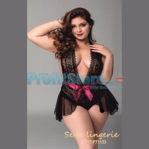 Sexy Mini Φόρεμα Babydoll με Δαντέλα - Μεγάλα Μεγέθη - Sexy Lingerie
