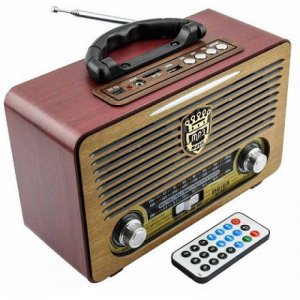 Φορητό Retro Επαναφορτιζόμενο Ραδιόφωνο &amp; Mp3 Player με Τηλεχειριστήριο FM,AM,SW3, USB, SD, TF CARD, AUX