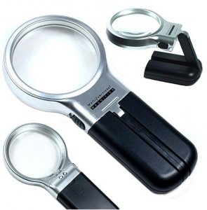 Αναδιπλούμενος Μεγεθυντικός Φακός LED - Magnifier 3 in 1