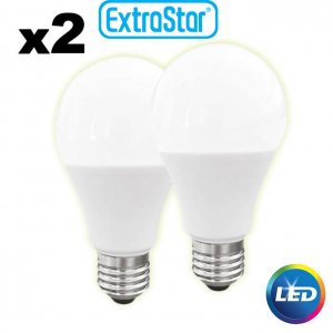 Σετ 2 Τεμαχιων Λαμπτήρας Οικονομίας Extrastar LED E27 9W COOL 6500K