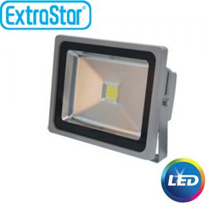 Slim Προβολέας LED 20W Θερμό Λευκό - Αδιάβροχος IP65 Υψηλής Απόδοσης - 80 οικονομία ExtraStar 18073