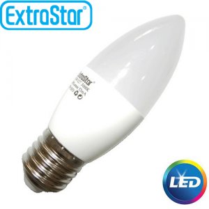 Λαμπτήρας LED ExtraStar C37 6,3W E27 με Ψυχρό Φως