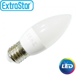 Λαμπτήρας LED ExtraStar C37 E27 με Ψυχρό Φως