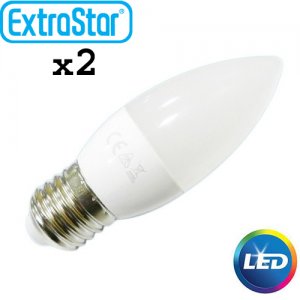 Λαμπτήρας LED ExtraStar 4W E27 με Θερμό Φως Σετ 2 Τεμαχίων