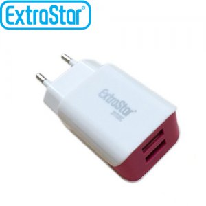 Φορητός Φορτιστής Ρεύματος ExtraStar 5V με 2x Εξόδους USB 2,4A