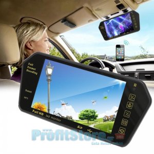 Καθρέφτης Αυτοκινήτου &amp; Οθόνη - Μόνιτορ 7 inch USB, SD, MP3, MP4,MP5 Player με Είσοδο AV για Κάμερα Οπισθοπορείας &amp; Τηλεχειριστήριο