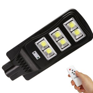 Αδιάβροχο Ηλιακό Μεγάλο Φωτιστικό Δρόμου 90W με Φωτοβολταϊκό Πάνελ Ανιχνευτή Κίνησης, Αισθητήρα Φωτός &amp; Τηλεκοντρόλ GD-88A