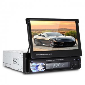 Αναδιπλούμενη Multimedia Οθόνη Αφής Αυτοκινήτου 1 DIN 7inc Bluetooth Handsfree MP4,MP3,USB,SD,AUX,MIC,TV Ηχοσύστημα με Τηλεχειριστήριο &amp; Ελληνικό Menu