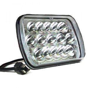 Αδιάβροχος Προβολέας H4 15 x SMD LED 45W 12V~24V 6000K για Βάρκες, Τρακτέρ, Φορτηγά, Αυτοκίνητα, SUV, JEEP - Κατευθυντικό Προβολάκι