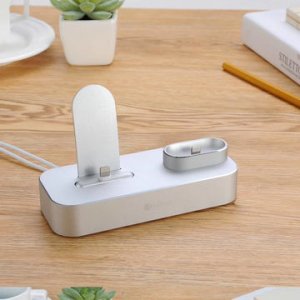 Βάση Φόρτισης 2 σε 1 για iPhone &amp; Airpods - Aluminum 2 in 1 Charger Base Lightning &amp; AirPods COTEetCL