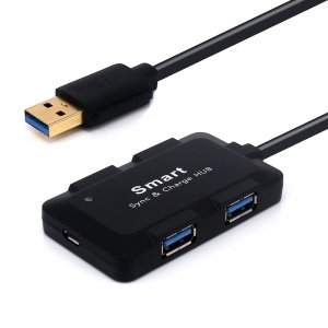 USB Hub 3.0 Synq &amp; Charge 4 Θέσεων -  Φόρτιση &amp; Συγχρονισμός Δεδομένων