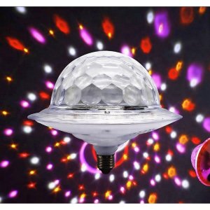 LED Λάμπα Φωτορυθμικό Με Ηχείο E27 UFO Bluetooth , USB με Τηλεχειριστήριο