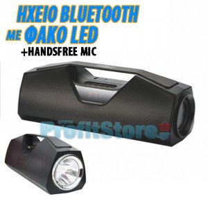 Ηχείο HiFi Bluetooth με Μικρόφωνο για Handsfree Ομιλία &amp; Ηχογράφηση, Φακό LED - Multimedia Speaker USB,SD,AUX,FM MP3 Player, Hands Free Kit