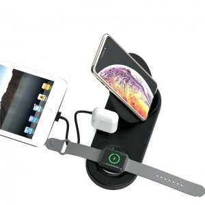 Ασύρματη Βάση Φόρτισης 5 σε 1 - Charging Station for Apple iPhone, iPad, iWatch, Earpods &amp; USB W7