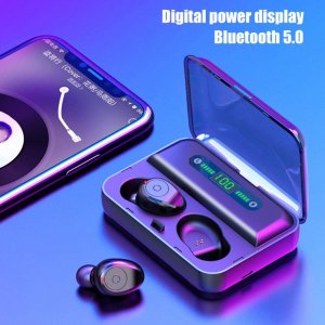 Μίνι Ασύρματα Bluetooth Ακουστικά με Θήκη Φόρτισης &amp; LED Οθόνη &amp; Powerbank - Handsfree Wireless Stereo Earbuds BTH230