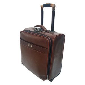 Βαλίτσα Καμπίνας από Δερματίνη PU Leather με Ροδάκια 360 Μοιρών Τηλεσκοπική Λαβή &amp; Κλείδωμα Ασφαλείας TingPin16