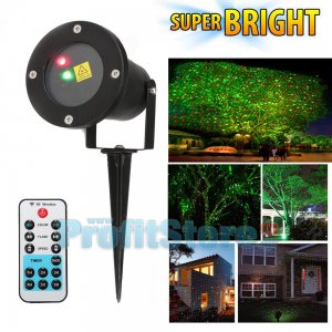 Super Bright 400τμ Γιορτινός Αδιάβροχος Προβολέας Star Moving Laser Light - Διακοσμητικός Χριστουγεννιάτικος Φωτισμός Προτζέκτορας με Τηλεχειριστήριο