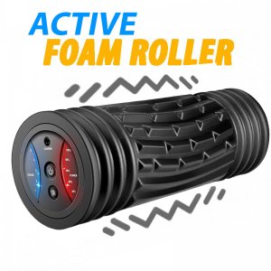 Active Foam Roller με Δόνηση Μασάζ 29cm - Κύλινδρος Αποκατάστασης, Διάτασης Μυών &amp; Ισορροπίας - Massage Active Rolling