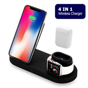 Ασύρματη Βάση Φόρτισης Apple 4 σε 1 - Charging Station for iPhone, iWatch, Earpods &amp; USB