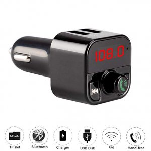 Fm Transmitter Φορτιστής Αυτοκινήτου 2 x USB,SD Bluetooth Handsfree Mp3 Player με Μικρόφωνο &amp; AUX είσοδο - Car FM Modulator