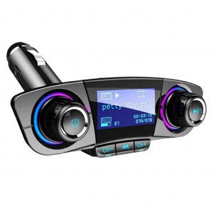 Πομπός FM Transmitter Bluetooth 5.0 Handsfree USB,AUX,SD MP3 Player Αυτοκινήτου &amp; 2 x USB Φορτιστής με Οθόνη 1,3 Inch &amp; Μικρόφωνο 12V &amp; 24V